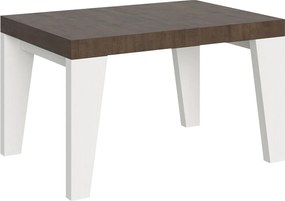 Stół rozkładany 90x130/234 cm Blat Naxy Mix z orzecha włoskiego - Nogi z białego jesionu