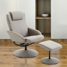 Homcom Relax Chair TV Krzesło Fotel 360° Obrotowy z podnóżkiem