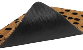 Wzorzysta wycieraczka z włókna kokosowego, 59 x 39 cm