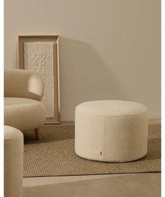 Kremowy puf z materiału bouclé Kaeli – Kave Home