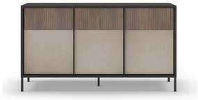 Antracytowo-jasnobrązowa niska komoda 156x86 cm Amalia – Marckeric