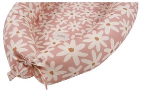 Różowy kokon dla niemowląt Blush Daisies – Malomi Kids