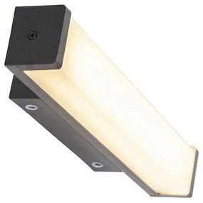 Lampa ścienna czarna 32 cm IP44 - Cascada