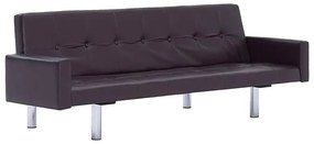 Rozkładana sofa Nesma 2X z podłokietnikami -  brązowa