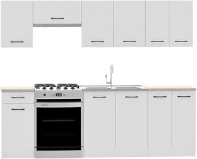 Biały komplet mebli kuchennych 240 cm T7-G68