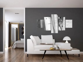 Obraz - Wilk w lesie (125x70 cm)
