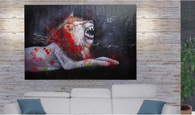 Obraz olejny Lew MCW-H25,  80x120cm