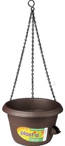 Plastia Donica samonawadniająca wisząca 25 cm brązowy, śred. 25 cm
