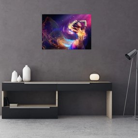 Obraz na szkle mistycznej kobiety (70x50 cm)