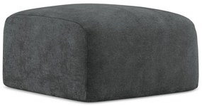 Ciemnoszary podnóżek z tkaniny szenilowej Leila – Makamii