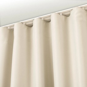 Zasłona BASIC na taśmie marszczącej 140x280cm szarobeżowy blackout 1 szt.