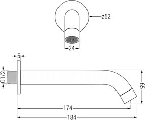 Mexen Kai DR70 zestaw wannowo-prysznicowy podtynkowy z deszczownicą 30 cm, różowe złoto - 77602DR70301-60