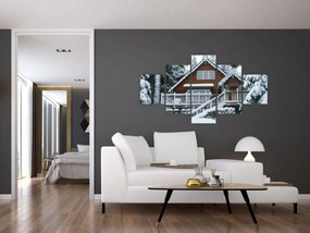 Obraz - Drewniany domek (125x70 cm)