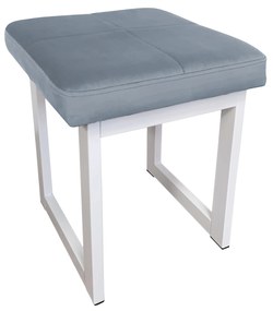 Taboret SOLID tkanina Welur stelaż metalowy STOŁEK LOFT