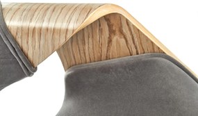 Krzesło K396 VELVET szare HALMAR
