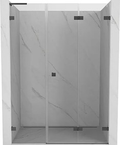 Mexen Lunar-F L drzwi prysznicowe składane prawe 115 cm, transparent, gun gray szczotkowany - 836SL-115-050-66-00-P