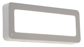 Zewnetrzna Nowoczesna prostokątna lampa ścienna zewnętrzna szara z LED - Prim Nowoczesny Oswietlenie zewnetrzne