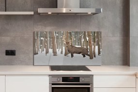 Panel nad Blat Kuchenny Zimowy Trop Jelenia w Lesie