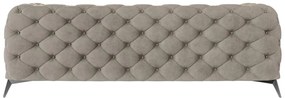 Szarobeżowa aksamitna sofa 225 cm Chelsea – Ropez