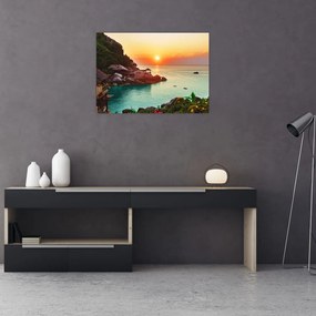 Obraz na szkle - piękna plaża (70x50 cm)