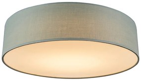 Lampa sufitowa zielona 40 cm z LED - Drum LED Nowoczesny Oswietlenie wewnetrzne