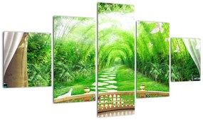 Obraz - Widok na tropikalny ogród (125x70 cm)