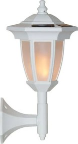 Biała ogrodowa lampa solarna LED Star Trading Flame