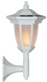 Biała ogrodowa lampa solarna LED Star Trading Flame