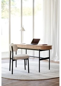 Naturalna konsola w dekorze dębu 142x47 cm Haddington – Rowico