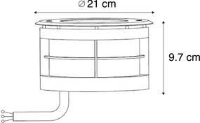 Nowoczesny klosz do zabudowy stalowy z LED 20W - Bridge