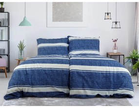 Niebieska pościel jednoosobowa z kory 140x200 cm Blue Line – B.E.S.