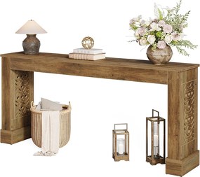 160 cm konsola w stylu rustykalnym do przedpokoju, stolik kawowy w stylu industrialnym