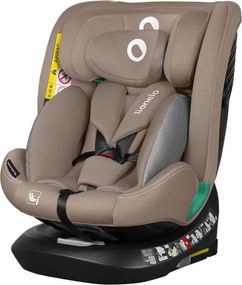 Lionelo - Fotelik samochodowy z bazą obrotową BASTIAAN ONE i-Size 40-150 cm Beżowo-piaskowy