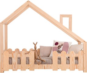 Łóżko dziecięce domek DUDU 70x140 sosna