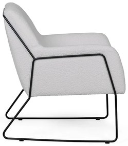 Szary designerski fotel MILAN