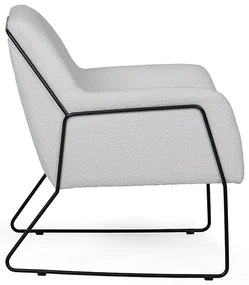 Szary designerski fotel MILAN