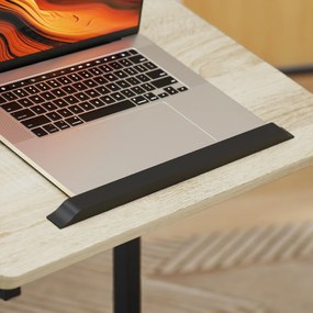 HOMCOM Stolik pomocniczy, biurko, stolik nocny, regulowana wysokość, 4 kółka, metalowa rama