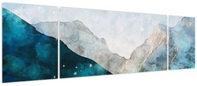 Obraz - Rysunek gór (170x50 cm)