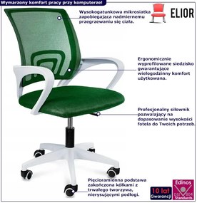 Ergonomiczne krzesło do biurka młodzieżowe zielone - Azon 3X