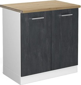 Szafka pod zlew czarny beton 80x60x81.6 r-line