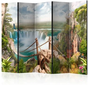 Parawan jednostronny Pejzaże 225x172 cm 5-częściowy beżowy ARTGEIST B