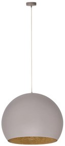 Margo taupe złota lampa wisząca, częśc sfery, środek złoty, średnica 46cm