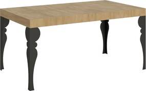 Stół rozkładany 160/244x80 cm Paxon dąb naturalny nogi antracytowe