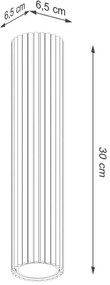 Plafon KARBON 30 ochra czerwona ryflowany SOLLUX  LIGHTING