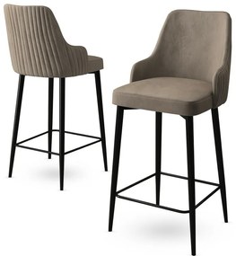 Zestaw krzeseł barowych Enox Cappuccino and Black, 2 szt., 2 szt.