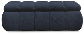 Ciemnoniebieska ławka z materiału bouclé – Bobochic Paris