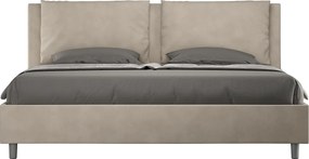 Łóżko bez stelaża tapicerowane 180x210 microfibra Piaskowy Antea