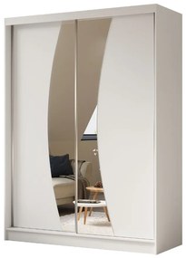 Szafa przesuwna - Foks 160 cm, biały mat