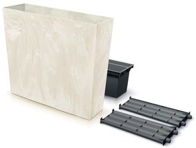 Donica ogrodowa z wkładem Urbi Beton Effect 77 x 23,5 x 68,5 cm kremowy PROSPERPLAST