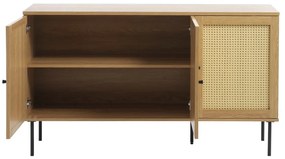 Niska komoda w dekorze dębu w naturalnym kolorze 140x80 cm Pensacola – Unique Furniture